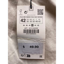 Load image into Gallery viewer, Zara Pants Womens 32 (37x28) Beige Trousers Casual Cropped Stretch NWT
