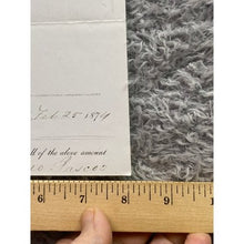 Load image into Gallery viewer, 1874 Montana Penitentiary Salary Document Old West History Jail Guard Ephemera
