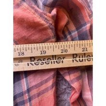 Load image into Gallery viewer, Lucky Brand Shirt Womens Small Plaid Button Down Peachy Orange Oversized
