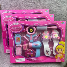 Load image into Gallery viewer, Pretend Play Dress-Up Make-Up Playset Interactive Sensory 10 Piece Hair Nails
