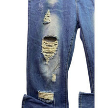 Load image into Gallery viewer, Mens Jeans 40x30 Ripped Distressed Thrashed Bleached Grunge Punk Streetwear

