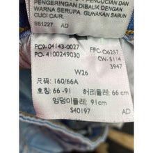 Load image into Gallery viewer, Levis Jeans Womens 26 Cropped Embroidered Preppy Academia Travel Streetwear
