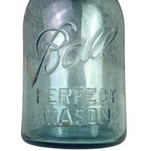 Load image into Gallery viewer, Antique Ball Perfect Mason Jar Blue Glass Canning Zinc Lid No. 2
