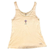 Load image into Gallery viewer, Life is Good Tank Top Womens Extra Large Yellow Chill Ice Cream Cone Summertime
