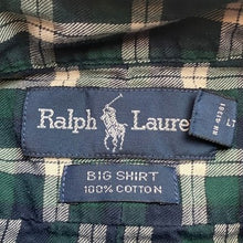 Load image into Gallery viewer, Ralph Lauren Shirt Mens Medium Plaid Preppy Academia Career Office Oversized
