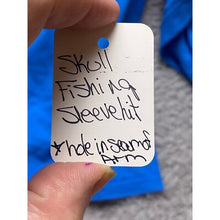 Load image into Gallery viewer, Salt Life Shirt Mens Medium Fishing Long Sleeve Hit Skull Graphic Pocket Blue
