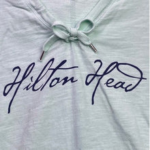 Load image into Gallery viewer, Hilton Head Shirt Womens Small Island Slub Hooded Beach Coastal Travel Spell Out
