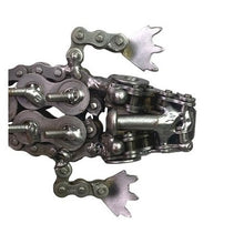 Load image into Gallery viewer, Steampunk Lizard Sculpture Recycled Metal Art Bike Chain Industrial Mechanical
