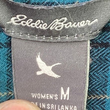 Load image into Gallery viewer, Eddie Bauer Shirt Womens Medium Plaid Flannel Preppy Academia Chore Country
