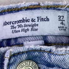Load image into Gallery viewer, Abercrombie &amp; Fitch Jeans Womens 27 Grunge Distressed Preppy Streetwear
