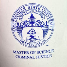 Load image into Gallery viewer, Fayetteville State University Coffee Mug Master Science Criminal Justice
