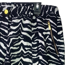 Load image into Gallery viewer, Calvin Klein Pants Womens Medium Zebra Linen Baggy Office Career Lifestyle
