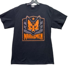 Load image into Gallery viewer, Fayetteville Marksmen Shirt Mens Medium Spell Out Hockey Logo Athleisure AOP
