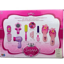 Load image into Gallery viewer, Pretend Play Beauty Playset Dress-up Hair Make-up Sensory Toy
