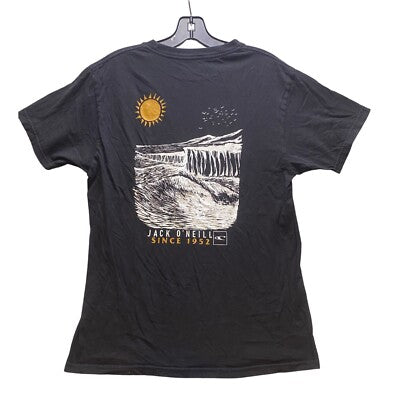 Jack O'Neill Shirt Mens Medium Surfing Surf Board Outdoors Beach Black