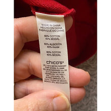 Load image into Gallery viewer, Chico's Sweater Womens Size 0 Embellished Sparkly Jewel Red Pullover Mature
