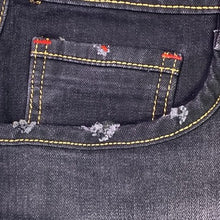 Load image into Gallery viewer, Shang Buqi Jeans Mens 42x30 Baggy Distressed Streetwear Grunge Fade Preppy NWT
