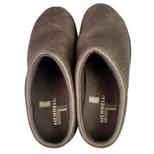 Load image into Gallery viewer, Merrell Clogs Women 6 Brown Leather Mules Shoes Slip On Comfort Everyday
