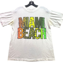 Load image into Gallery viewer, Vintage Miami Beach Shirt Mens Large Single Stitch Spell Out Beachy Coastal
