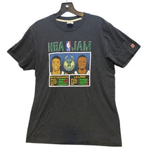 Load image into Gallery viewer, Milwaukee Bucks Shirt Mens Medium NBA Jam Lillard Heathered Black Basketball

