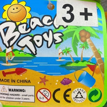 Load image into Gallery viewer, Beach Toys Sand Water Play Set Funnel Wheels Bucket Shovel Rake Mold Fun Kids 3+
