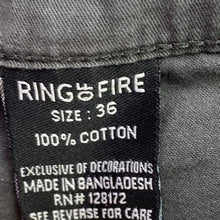 Load image into Gallery viewer, Ring of Fire Shorts Mens 36 Cargo Charcoal Gray Utility Streetwear Workwear
