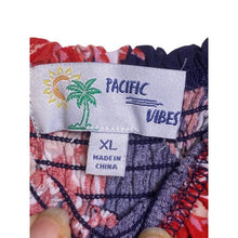 Load image into Gallery viewer, Pacific Vibes Dress Womens Extra Large Bloomcore Navy Red Maxi Smocked Sundress
