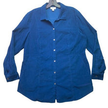 Load image into Gallery viewer, J Jill Shirt Womens Medium Corduroy Mature Career Office Preppy Academia
