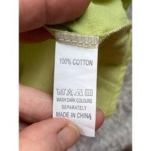 Load image into Gallery viewer, Art To Wear Shirt Womens 3XL Lime Green Artsy Floral Rainbow Button Down Mature
