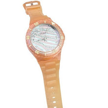 Load image into Gallery viewer, Geneva Watch Womens Jelly Band Bling Crystal Rhinestones Zebra Silicone NEW
