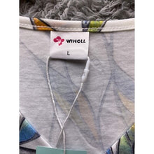 Load image into Gallery viewer, Wiholl Tank Womens Large Leaf Sleeveless V-Neck Rainbow Leaf Nature AOP NWT
