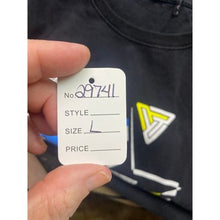 Load image into Gallery viewer, Black Pyramid Shirt Mens Large Geometric Hip Hop Skate Spellout Streetwear
