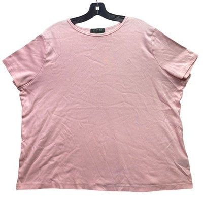 Ralph Lauren Shirt Womens 3XL Pink Mature Minimalist Career Everyday Streetwear