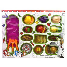 Load image into Gallery viewer, Pretend Play Kitchen Food Set Bread Fruit Burger Cake Toy Kids 35 Pcs
