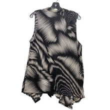 Load image into Gallery viewer, Chicos Travelers Cardigan Womens 2 Waterfall Sleeveless Abstract Open Front
