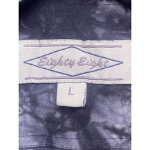 Load image into Gallery viewer, Eighty Eight Shirt Mens Large Gray Tie Dye Rockabilly Button Up Western Cross
