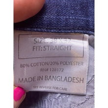 Load image into Gallery viewer, Ring of Fire Jeans Mens 38x32 Blue Denim Straight Shadow Academia Streetwear
