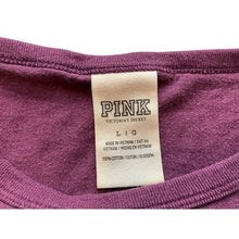 Load image into Gallery viewer, PINK Victoria&#39;s Secret Shirt Womens Large 3/4 Sleeve Spell Out Logo Maroon

