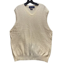 Load image into Gallery viewer, Ralph Lauren Sweater Vest Mens Extra Large Ivory Textured Silk Blend Academia
