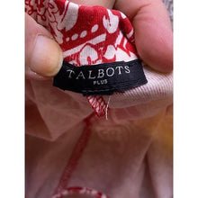 Load image into Gallery viewer, Talbots Pants Womens 3XL Red Paisley AOP Cropped Mature Costal Beachy

