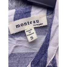 Load image into Gallery viewer, Monteau Shirt Womens Small Striped Costal Beachy Sleeveless Flowy Vacation
