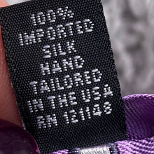 Load image into Gallery viewer, IKE BEHAR NEW YORK Necktie Mens Silk Plaid Lavender Blue Formal Career
