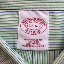 Load image into Gallery viewer, Brooks Brothers Shirt Mens 16 1/2 - 6/7 Striped Preppy Academia Career Everyday
