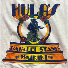 Load image into Gallery viewer, VTG Hula's Bar Shirt Mens Extra Large Hawaiian Beachy Coastal Spell Out Promo
