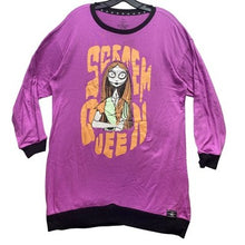 Load image into Gallery viewer, The Nightmare Before Christmas Sweater Dress Womens Medium Sally Spell Out
