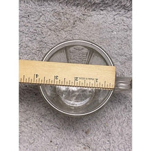 Load image into Gallery viewer, Vintage Clear Glass Sugar Bowl Embossed Floral Double Handle 4" Tall
