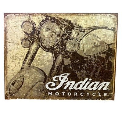 Indian Motorcycle Metal Sign Wall Decor Garage Man Cave Art