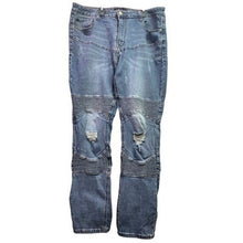 Load image into Gallery viewer, Smoke &amp; Ash Jeans Mens 38x32 Distressed Thrashed Grunge Moto Everyday Streetwear
