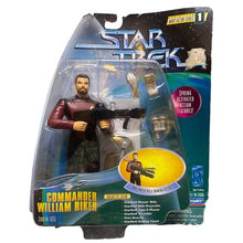 Load image into Gallery viewer, Vintage 1997 Playmates Star Trek Commander Riker Action Figure Galactic Gear New
