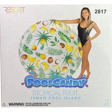 Load image into Gallery viewer, Pool Candy Float Tropical Jumbo Island 60 Inch Inflatable Lounge Raft Ages 6+
